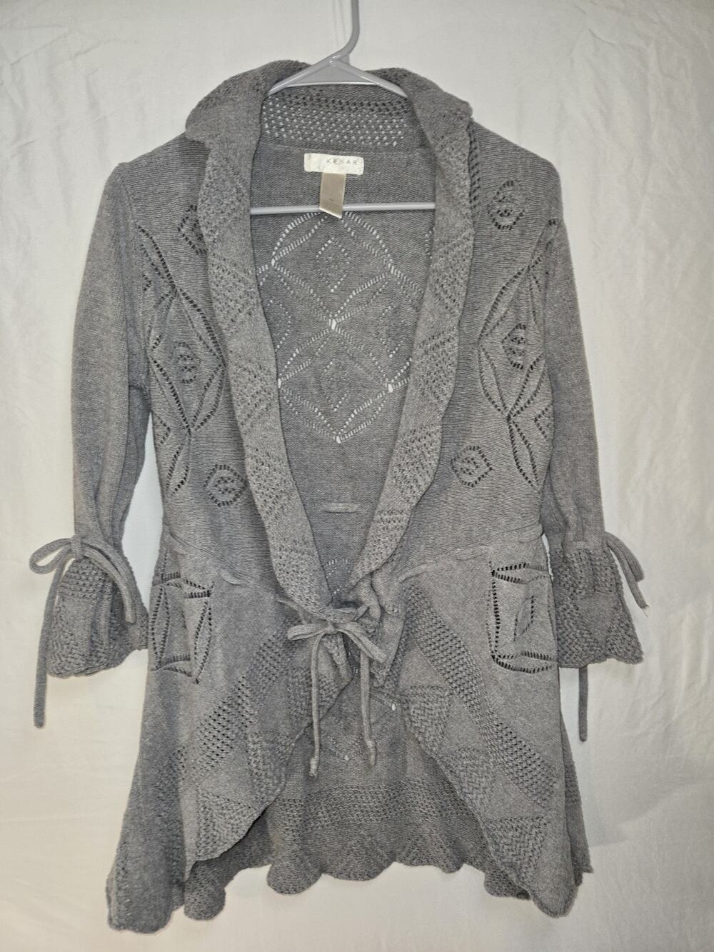 Kenar US Womens Size M Long Feminine Cardigan Sweater Fall Look Romantic Soft